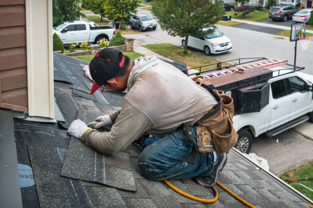 Professional Roof Inspection technician working in Port Jefferson Station, NY